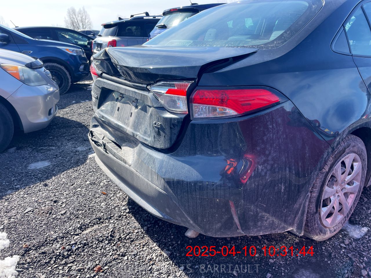 Toyota Corolla impact arrière gauche