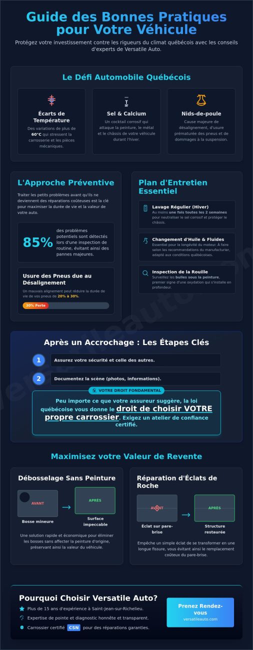 Meilleures pratiques pour votre char : Le guide Versatile Auto à Saint-Jean-sur-Richelieu (2026)