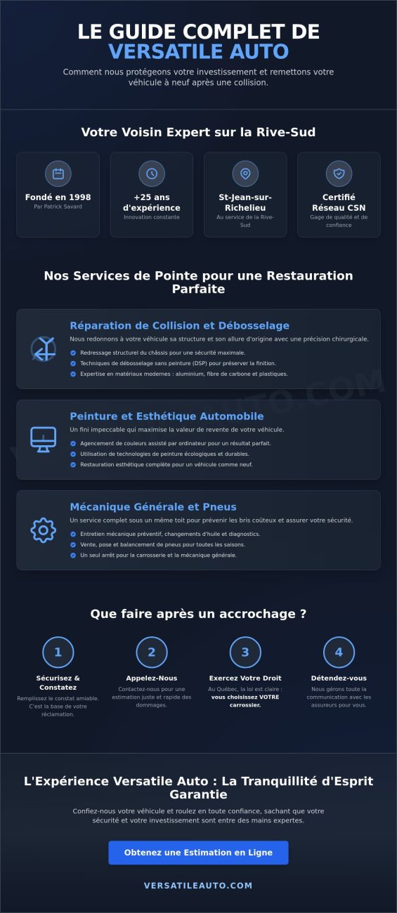 Guide complet de Versatile Auto à Saint-Jean-sur-Richelieu : Tout pour votre char